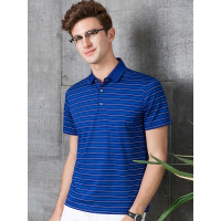 北极绒男士2019夏季薄款桑蚕丝短袖T恤男中青年纯色翻领男装polo衫半袖T桖