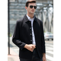 北极绒男士夹克2019秋款翻领夹克中青年男士休闲爸爸装夹克外套