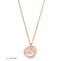 SWAROVSKI施华洛世奇 百搭螺旋心形水滴项链吊坠 人造水晶 送恋人 女士 5289025