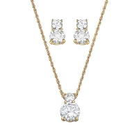 Swarovski施华洛世奇 璀璨水晶项链耳钉套装 人造水晶 女士 送恋人1179712