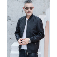 红豆相思鸟(xiangsiniao)春秋螺纹立体棒球领夹克时尚大气经典个性百搭成熟型男夹克外套