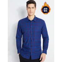 红豆相思鸟男士时尚百搭潮流成熟型男秋冬加绒保暖衬衫C635S