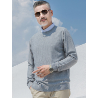 红豆相思鸟（xiangsiniao)春秋新款男士假两件针织衫长袖t恤衬衫领韩版线衣潮