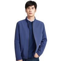 红豆相思鸟春秋新款锦纶基础款男士夹克时尚休闲常规纯色夹克男