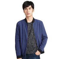 红豆相思鸟春秋新款动物图案印花男士夹克时尚休闲夹克男