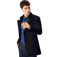 红豆相思鸟男装秋冬款男士呢大衣翻领中衣款毛呢大衣修身大衣呢子外套