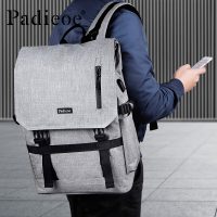【顺丰配送】帆布双肩包男士背包2018新款学生书包男时尚潮流旅行包休闲大容量1