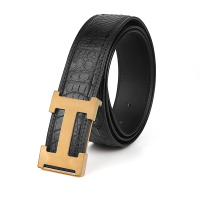 【顺丰配送】男生休闲礼物礼盒男裤腰带真皮腰带头层牛皮鳄鱼皮男士皮带4