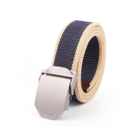 【顺丰配送】休闲腰带编织男生时尚男裤腰带平滑扣礼物礼盒男款皮带扣男士皮带_bYNNR0