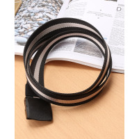 男士帆布腰带平滑扣自动扣皮带简约个性韩版潮人青年学生加长裤带