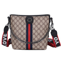 【顺丰配送】女包新款2020单肩斜挎小包女法国小众链条包包洋气小方包女LB191207H黑色