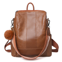 【顺丰配送】时尚女士双肩包2020新款韩版大容量防盗休闲旅行包百搭软皮背包SO191206Z