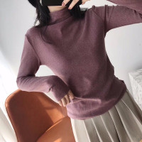 【顺丰配送】阳离子打底衫半高领德绒保暖内衣弹力80-130斤织衫女修身洋气内搭韩版上衣女长袖