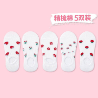 【顺丰配送】日系船袜女可爱袜子女短袜浅口隐形袜韩版夏季薄款ins潮袜少女网红碎花隐形船袜 青春小花隐形袜