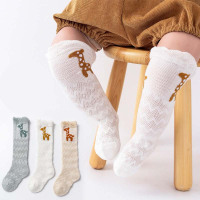 【顺丰配送】【6双装】婴儿袜子夏季薄款透气网眼防蚊袜新生儿宝宝袜子男女儿童长筒过膝袜