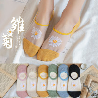 【顺丰配送】（10双装）女女船袜浅口隐形夏天薄款小雏菊网红隐形袜卡丝硅胶防滑薄款水晶丝船袜 小雏菊船袜10双