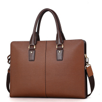 男士公文包男商务男士手提包男公文包大容量男包手提包男真皮电脑手提包商务包男手提包NB141220-1K咖色