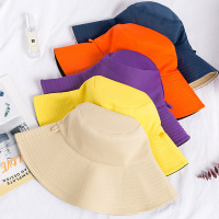 【顺丰配送】双面可戴渔夫帽小清新印花小菊花刺绣帽子女夏季薄款紫外线遮阳帽MZ200593MB