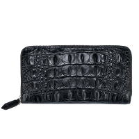 2021新款泰国男士鳄鱼皮钱包男中长款拉链多卡位鳄鱼肚皮手拿包男