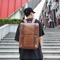 【顺丰配送】双肩包男青年时尚潮流背包个性大学生书包多功能休闲简约电脑包SJ214067