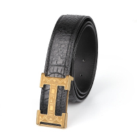 【顺丰配送】鳄鱼皮男士皮带男式皮带鳄鱼皮板扣男士裤带男式裤带鳄鱼皮男士裤腰带鳄鱼皮男式裤腰带TPD181232-2