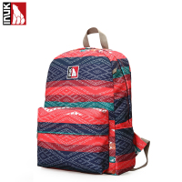 INUK原创民族印花双肩包男女 大容量学生书包旅行休闲背包多色