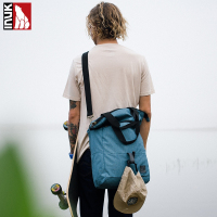 Inuk多功能双肩斜跨包 纯色简约中大学生背包双肩包潮大容量