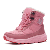 TN联名限定极度边缘Superedge保暖厚底低帮东北哈尔滨羊毛加绒男女士暖绒毛毛马丁靴雪地靴棉鞋靴子-优雅粉