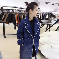 BOBOWALTZ春冬女2019新款欧美中长款宽松加厚羽绒服大衣休闲长外套B162b6390p3370