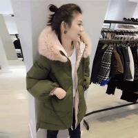 BOBOWALTZ春冬女2019新款欧货宽松韩版大毛领连帽羽绒服外套B162b6033p3362