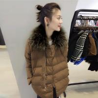 BOBOWALTZ春冬女2019新款欧货韩版百搭大毛领A字中长款羽绒服外套B162b6176p3353