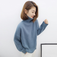 BOBOWALTZ春夏装女2019新款欧美宽松韩版百搭高领针织加厚毛衣B172f2212p1470