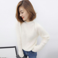 BOBOWALTZ春夏装女2019韩版显瘦白色新款打底针织衫毛衣B172f2127p1410