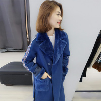 BOBOWALTZ春夏装2019毛呢大衣女款韩版新款毛领中长款加厚外套B172f2073p3270
