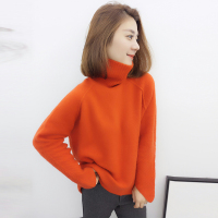 BOBOWALTZ春夏装女2019欧美韩版新款修身显瘦暗纹打底高领针织毛衣B172f1937p1451