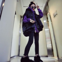 赛美意连帽拉链羽绒马甲女 欧洲站2019秋冬季新品欧美宽松休闲简约羽绒马甲女S172h3631p1330