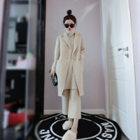 赛美意插袋翻领系扣中长款马甲女 2019春夏新品OL通勤优雅宽松简约百搭马甲女装S172h2303p1311