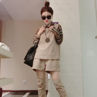 赛美意阔口开叉靴短裤女 欧洲站2019秋冬新品欧美时尚宽松显瘦百搭休闲短裤女S172h2100p2222