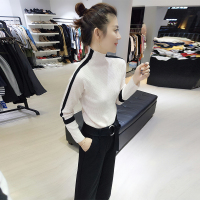 梵莉思 休闲裤女2019夏季新品高腰系带宽松欧洲站阔腿裤F172g0902p2030