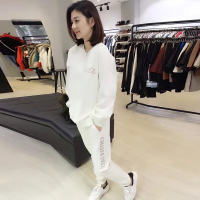 梵莉思字母纯色两件时尚套装欧洲站2017秋装新款长袖圆领卫衣长裤套装女F171e0277p4010