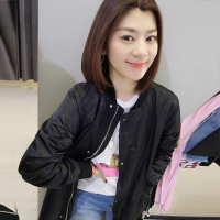 梵莉思 短外套2019夏新款长袖拉链宽松欧洲站女装F171e1163p3030