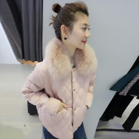 bobowaltz轻薄羽绒服短外套女 欧洲站2019春新品大毛领修身显瘦女装B172f2084p3342