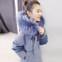 BOBOWALTZ春2019欧洲站韩版连帽羽绒服加厚中长款外套B172f2589p3371