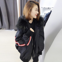 BOBOWALTZ加厚连帽大毛领羽绒服女 欧洲站2019春季新品保暖外套B172f2352p3330