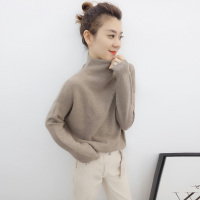 BOBOWALTZ春2019新款欧韩版高领宽松毛衣毛针织衫上衣B172f1321p1402