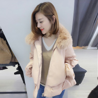 BOBOWALTZ春冬女2019新款欧韩版大毛领短款公主袖羽绒服B172f2179p3344