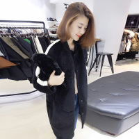 BOBOWALTZ春夏装女2019新款欧韩版中长款休闲毛绒外套女B172f2254p