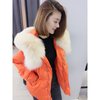 BOBOWALTZ春冬女2019新款欧货 韩版宽松大毛领连帽中长款羽绒服B172f2453p3351