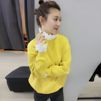 BOBOWALTZ春夏装女2019新款欧货 韩版宽松百搭纯色显瘦卫衣上衣B172f2452p1250