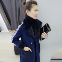 BOBOWALTZ春夏装女2019新款欧货 韩版名媛加厚毛长款领毛呢大衣B172f2421p3270